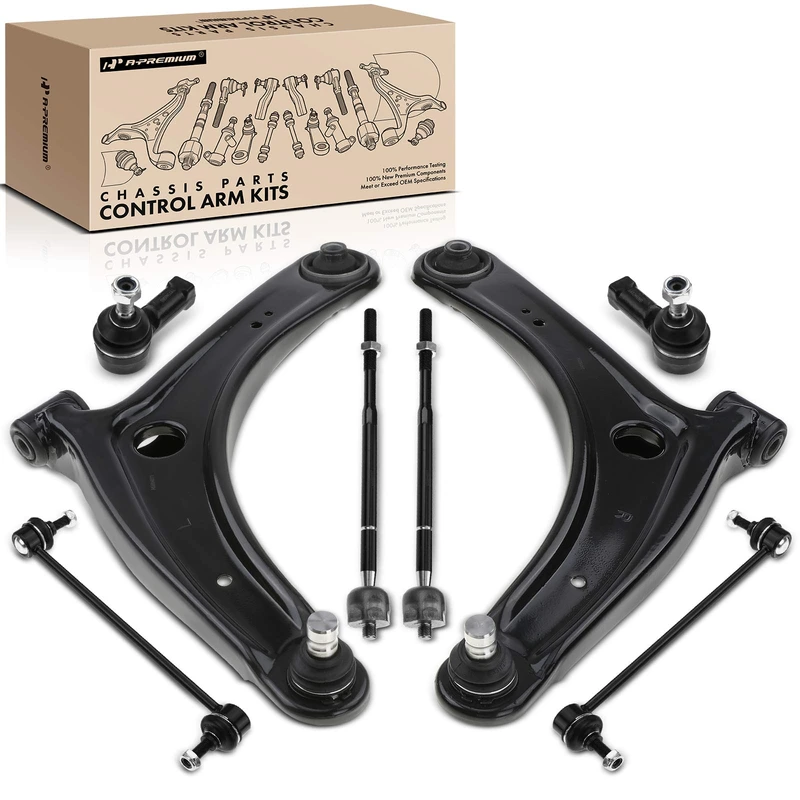 8 Pcs Front Control Arm & Ball Joint Sway Bar Link for Mitsubishi Lancer Outlander