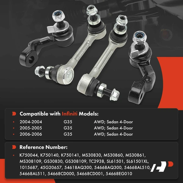 Stabilizer Sway Bar Link Front & Rear A-Premium APCA8391