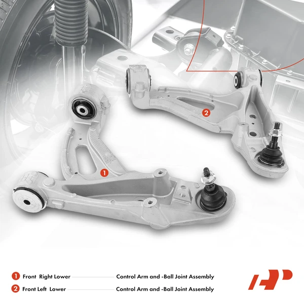 2-Pc Control Arm and Ball Joint Kit, Front Lower with Ball Joint A-Premium APCA3046