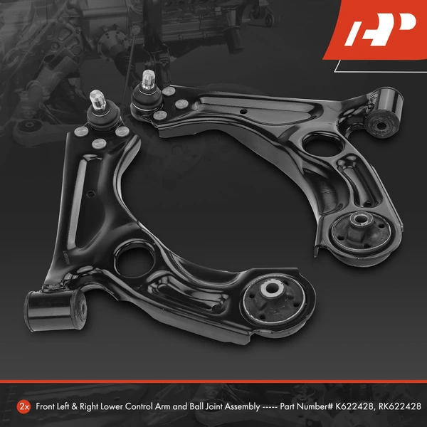 2-Pc Control Arm and Ball Joint Kit, Front Driver & Passenger Lower with Ball Joint A-Premium APCA3050