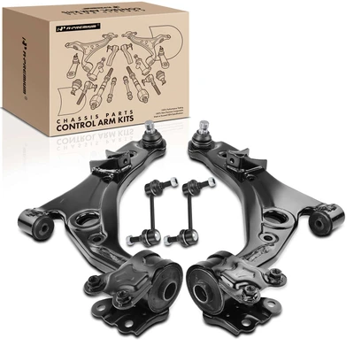 4 Pcs Front Control Arm with Ball Joint Stabilizer Bar End Link