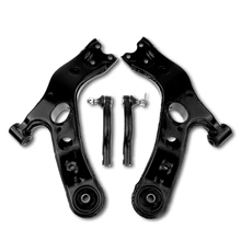 4 Pcs Front Lower Control Arm with Ball Joint Outer Tie Rod End