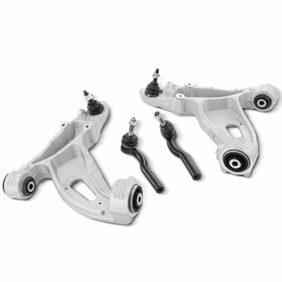 4 Pcs Front Control Arm with Ball Joint & Tie Rod End