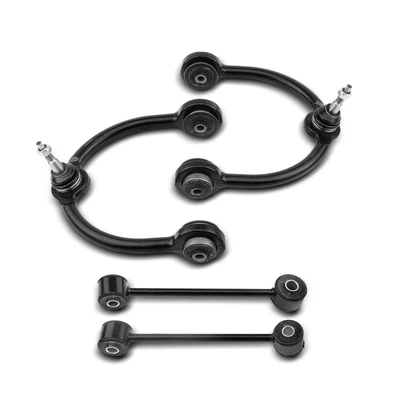 4 Pcs Front Upper Control Arms & Sway Bar