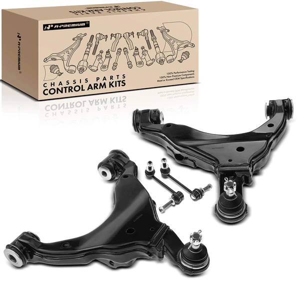 2003-2009 Lexus GX470 A Set of 4 Control Arm and Sway Bar Link Kit Front Side A-Premium APCA3164