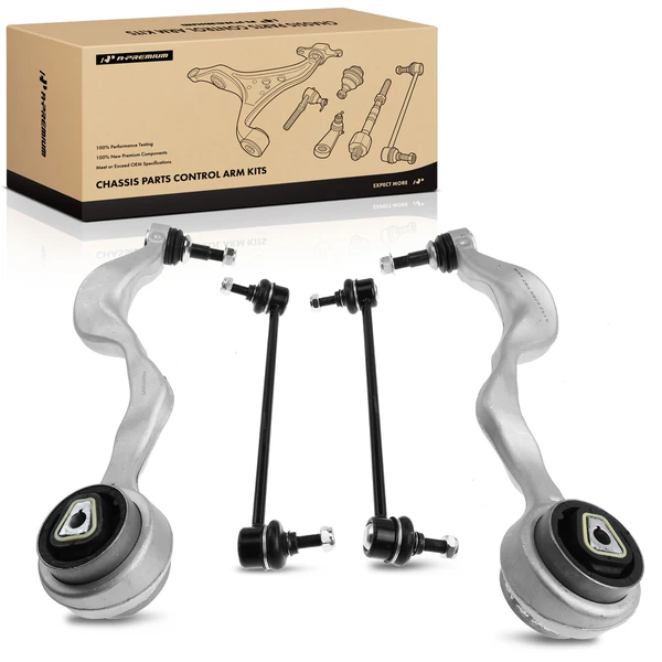 2006-2010 BMW 323i A Set of 4 Control Arm and Sway Bar Link Kit Front Side A-Premium APCA3166
