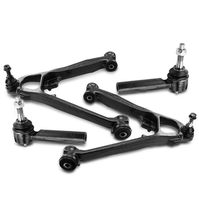 4 Pcs Control Arm with Ball Joint & Tie Rod End