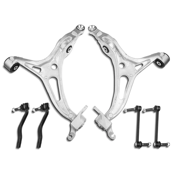 A Set of 6 Control Arm Sway Bar Link and Tie Rod End Kit Front Side A-Premium APCA3208