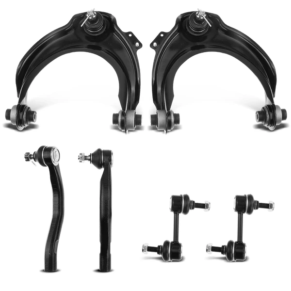 2003 Honda Accord A Set of 6 Control Arm Sway Bar Link and Tie Rod End Kit Front Side A-Premium APCA3235