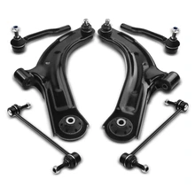 2007-2012 Nissan Versa A Set of 6 Control Arm Sway Bar Link and Tie Rod End Kit Front Lower A-Premium APCA3254