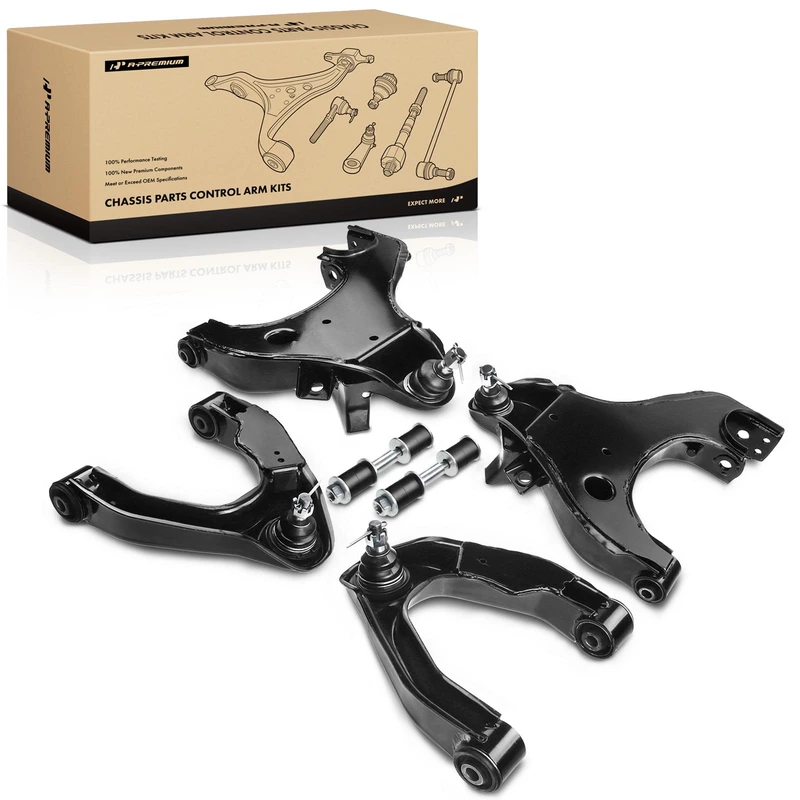 2000-2004 Nissan Xterra A Set of 6 Control Arm and Sway Bar Link Kit Front Lower & Upper A-Premium APCA3255