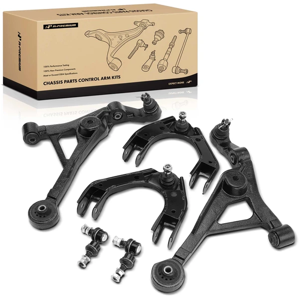 A Set of 6 Control Arm and Sway Bar Link Kit Front Side A-Premium APCA3256