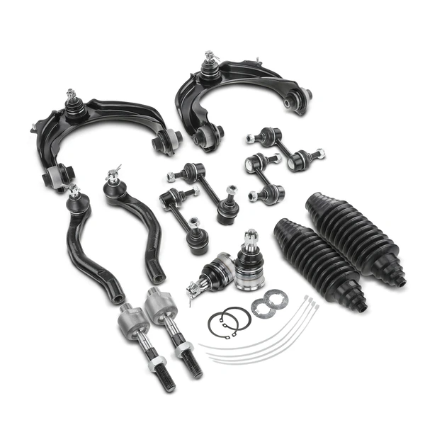 2003-2007 Honda Accord A Set of 14 Control Arm Ball Joint Tie Rod and Sway Bar Link Kit Front & Rear A-Premium APCA3264