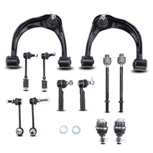 12 Pcs Front & Rear Control Arm with Ball Joint Stabilizer Bar Link