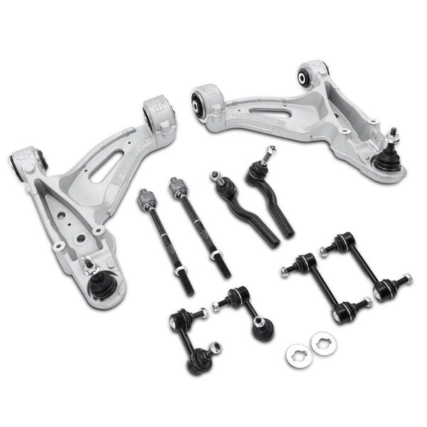 2003-2007 Cadillac CTS A Set of 10 Control Arm Sway Bar Link and Tie Rod End Kit Front & Rear A-Premium APCA3313