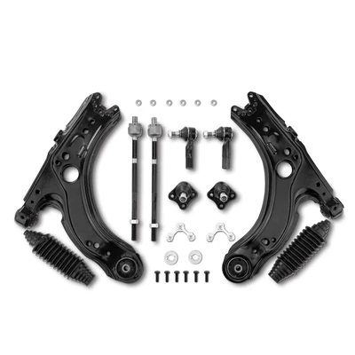 10 Pcs Front Control Arm & Tie Rod End & Ball Joint