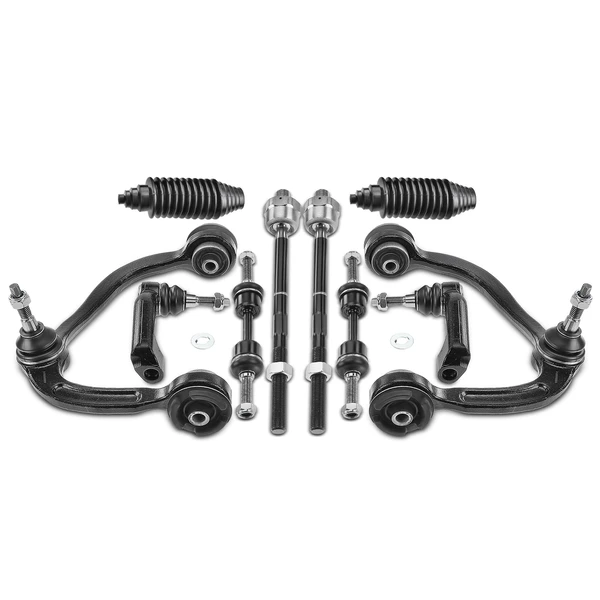 2007-2014 Ford Expedition A Set of 10 Control Arm Ball Joint Tie Rod and Sway Bar Link Kit Front Side A-Premium APCA3343