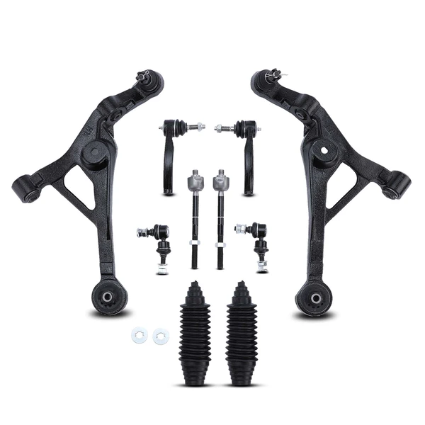 A Set of 10 Control Arm Ball Joint Tie Rod and Sway Bar Link Kit Front Side A-Premium APCA3347