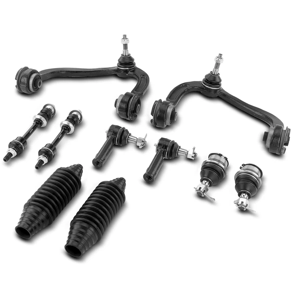 A Set of 10 Control Arm Ball Joint Tie Rod and Sway Bar Link Kit Front Side A-Premium APCA3349