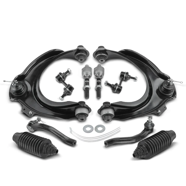 2003-2006 Honda Accord A Set of 10 Control Arm Ball Joint Tie Rod and Sway Bar Link Kit Front Side A-Premium APCA3351