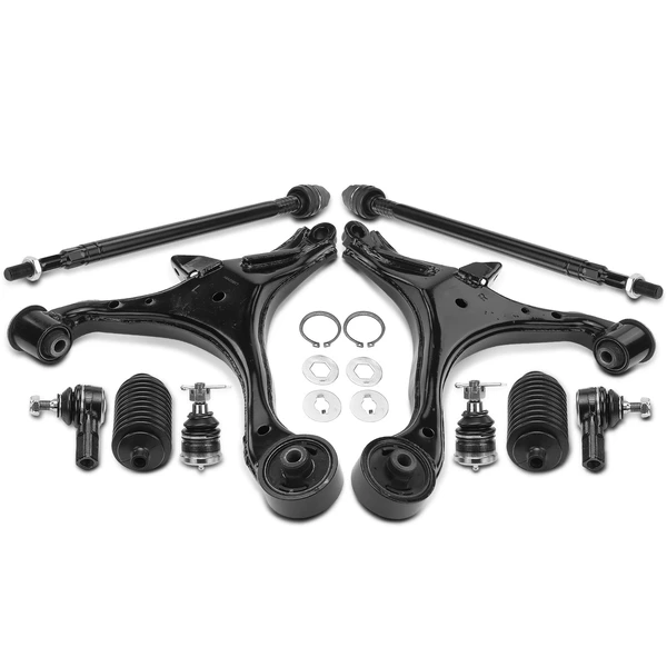 A Set of 10 Control Arm Ball Joint and Tie Rod End Kit Front Side A-Premium APCA3352