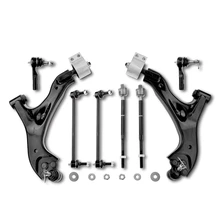 8 Pcs Front Control Arm & Bar End Link & Tie Rod End