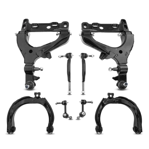 2002-2003 GMC Envoy A Set of 8 Control Arm Sway Bar Link and Tie Rod End Kit Front Side A-Premium APCA3404