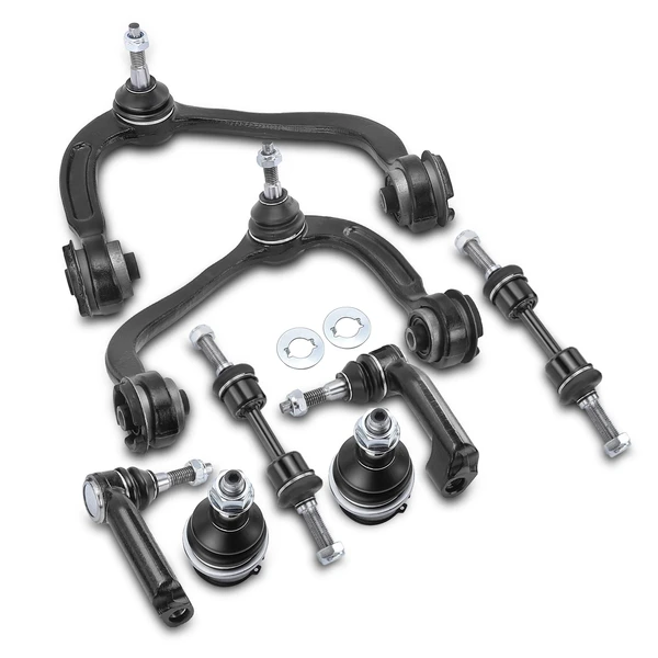2009-2014 Ford F-150 A Set of 8 Control Arm Ball Joint Sway Bar Link Tie Rod End Kit Front Side A-Premium APCA3407