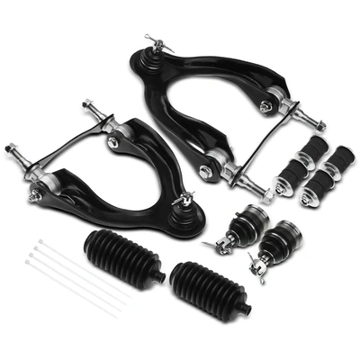 8 Pcs Front Upper Control Arm & Ball Joint Stabilizer Bar End Link