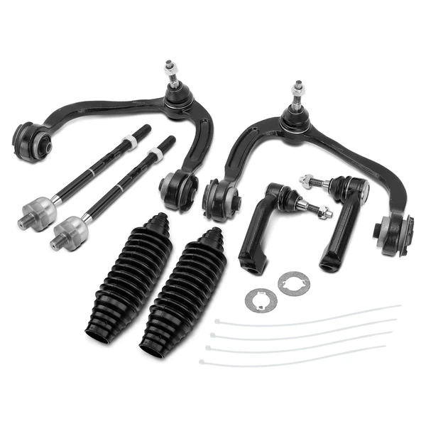 2007-2014 Ford Expedition A Set of 8 Control Arm Ball Joint and Tie Rod End Kit Front Side A-Premium APCA3409