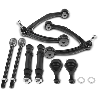 8 Pcs Front Control Arm Stabilizer Bar Link Kit Tie Rod End