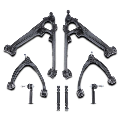 8 Pcs Front Lower & Upper Control Arm with Ball Joint