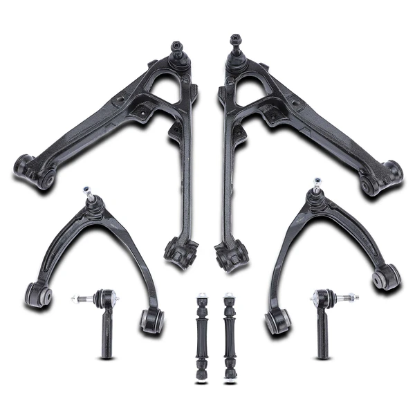 2007-2013 GMC Sierra 1500 A Set of 8 Control Arm Sway Bar Link and Tie Rod End Kit Front Lower & Upper A-Premium APCA3436