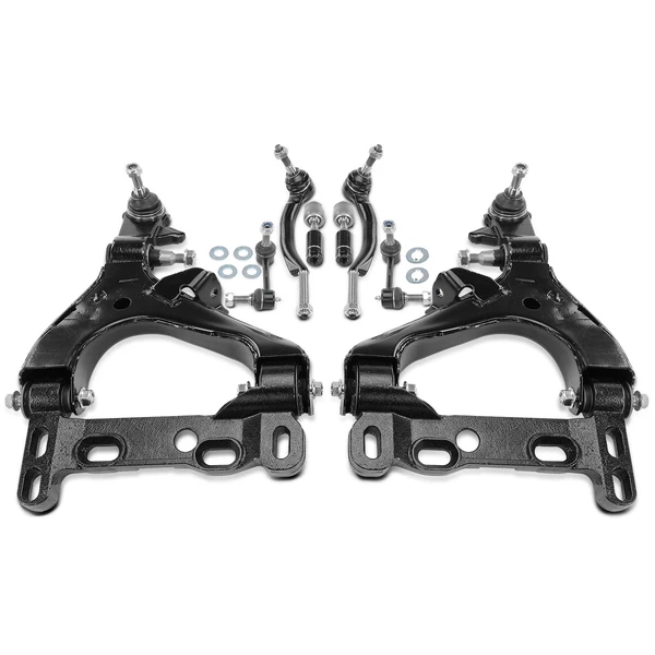 2004-2007 Isuzu Ascender A Set of 8 Control Arm Sway Bar Link and Tie Rod End Kit Front Inner & Outer A-Premium APCA3430