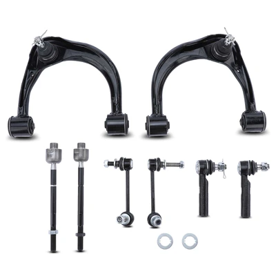 8 Pcs Front Upper Control Arm with Ball Joint Stabilizer Bar Link