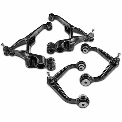 4 Pcs Front Lower & Upper Control Arms with Ball Joint