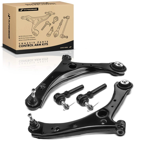A Set of 4 Control Arm and Tie Rod End Kit Front Side A-Premium APCA3536