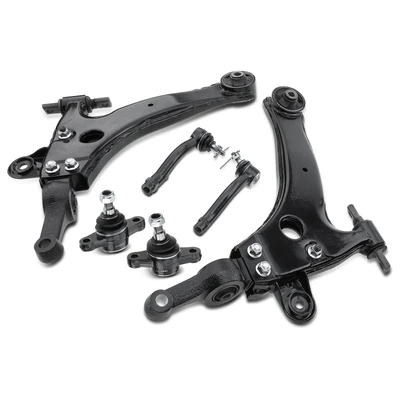 6 Pcs Front Control Arm & Tie Rod End & Ball Joint