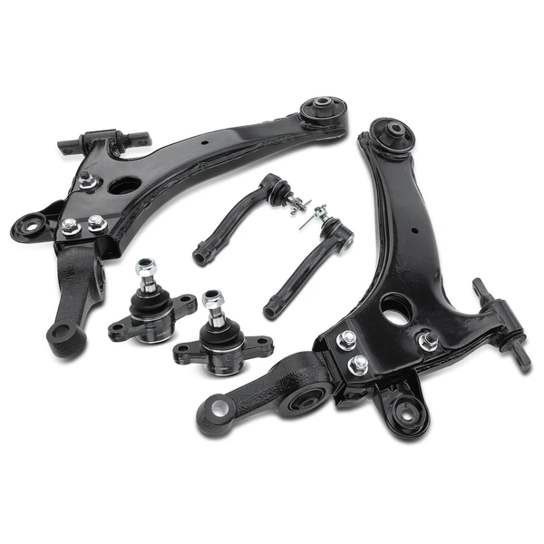 A Set of 6 Control Arm Ball Joint and Tie Rod End Kit Front Side A-Premium APCA3901