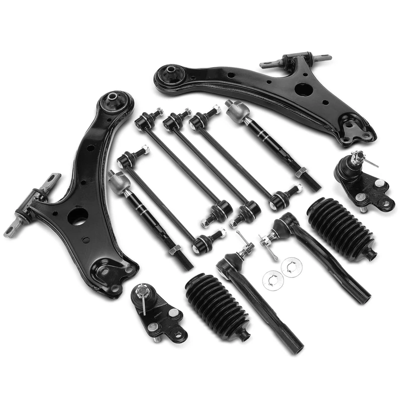 14 Pcs Control Arm with Ball Joint Sway Bar Tie Rod End for Toyota Camry Hybrid