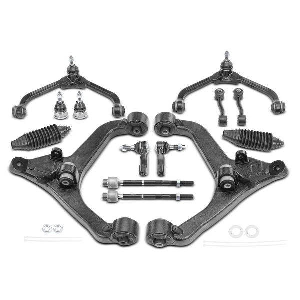 A Set of 14 Control Arm Ball Joint Tie Rod and Sway Bar Link Kit Front Side A-Premium APCA3936