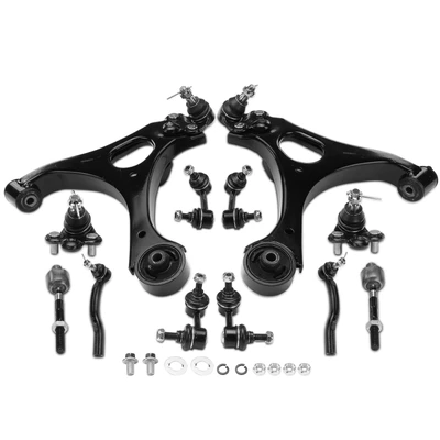 12 Pcs Control Arm & Stabilizer Bar Link & Tie Rod End