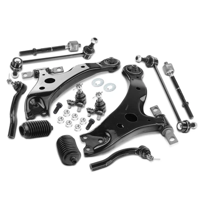 12 Pcs Control Arm with Ball Joint & Tie Rod Sway Bar