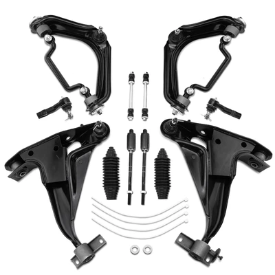 12 Pcs Control Arm & Tie Rod End & Sway Bar Link