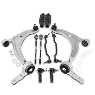 10 Pcs Front Control Arm Ball Joint Sway Bar Tie Rod