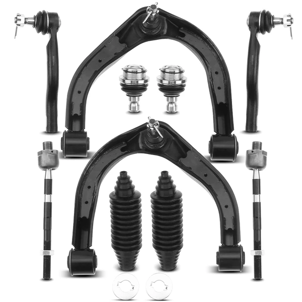 2004-2010 INFINITI QX56 A Set of 10 Control Arm Ball Joint and Tie Rod End Kit Front Side A-Premium APCA3993
