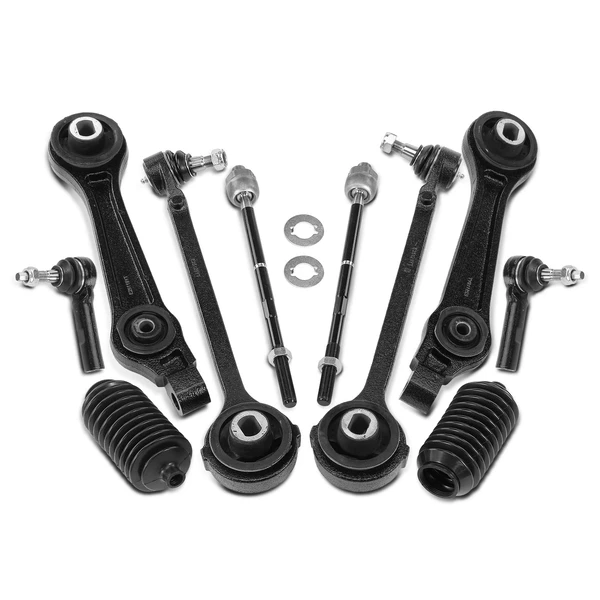 2008-2010 Dodge Challenger A Set of 10 Control Arm Ball Joint and Tie Rod End Kit Front Inner & Outer A-Premium APCA3994