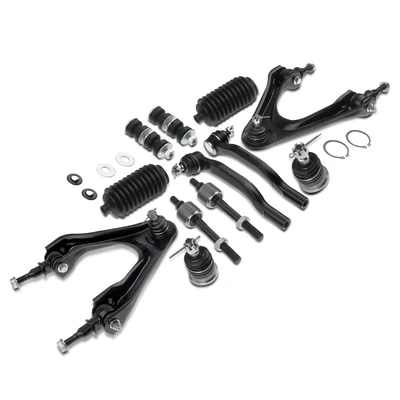 12 Pcs Front Control Arm Ball Joint Sway Bar Tie Rod