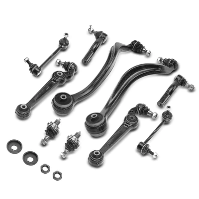 10 Pcs Control Arm with Ball Joint Sway Bar Link Tie Rod End