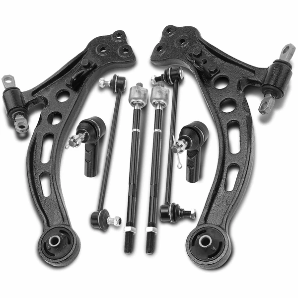 A Set of 8 Control Arm Sway Bar Link and Tie Rod End Kit Front Side A-Premium APCA4019